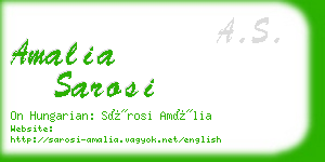 amalia sarosi business card
